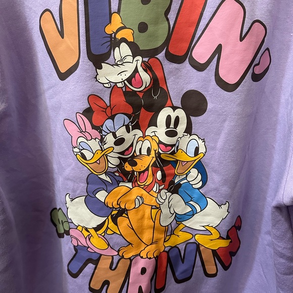 Disney Lavender Sweatshirt with Fun Graphics - Picture 3 of 6